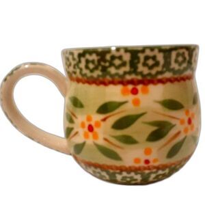 Temp - tations Old World Green Ceramic Coffee Mug 12oz